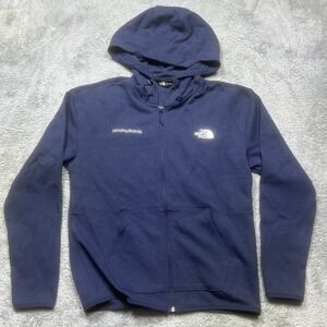 The North Face Double-Knit Full-Zip Hoodie Men's M Navy CO LOGO Outdoor NF0A8BUS